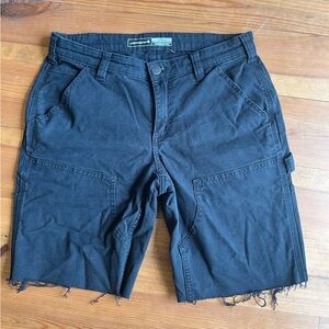 Carhartt Rugged Flex Canvas Double Front - 30 Mens Black cut off shorts